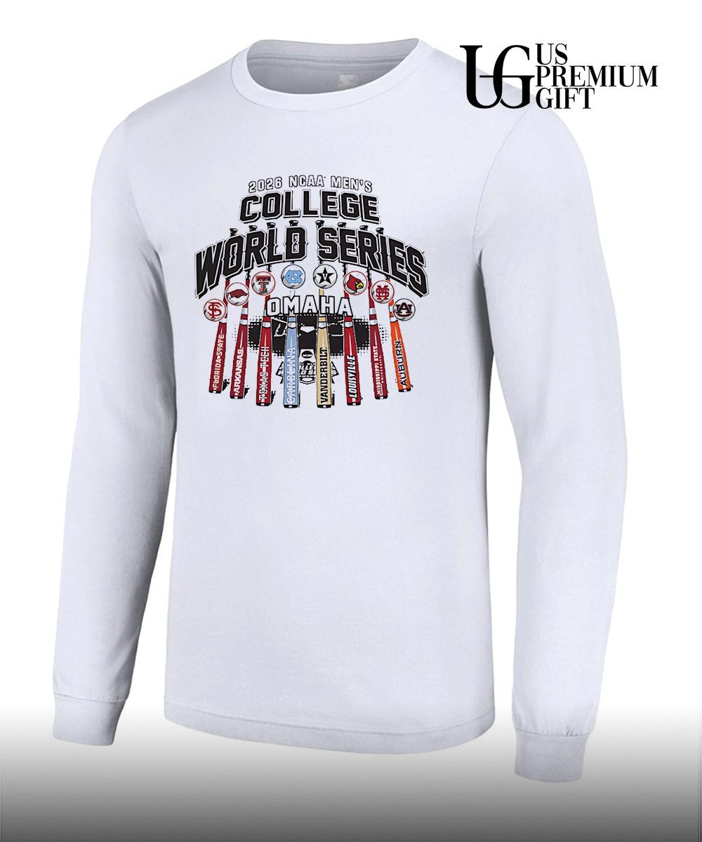 2026 NCAA Men’s college World Series 8 team bats T-shirt