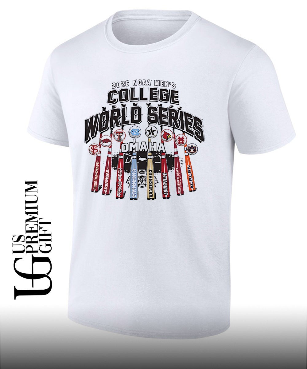 2026 NCAA Men’s college World Series 8 team bats T-shirt