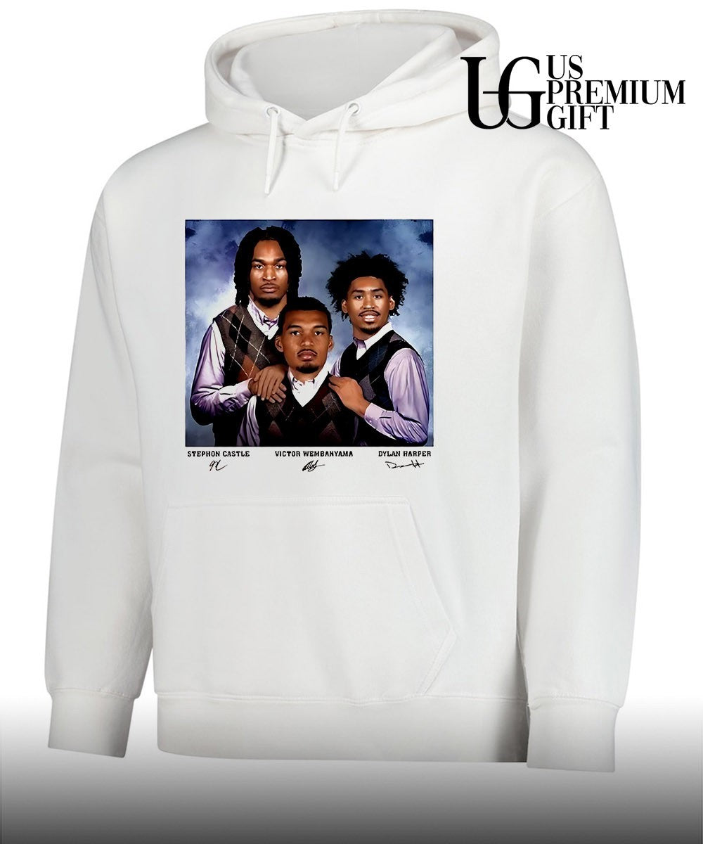2026 Victor Wembanyama Dylan Harper and Stephon Castle San Antonio Spurs NBA Step Brothers signature shirt