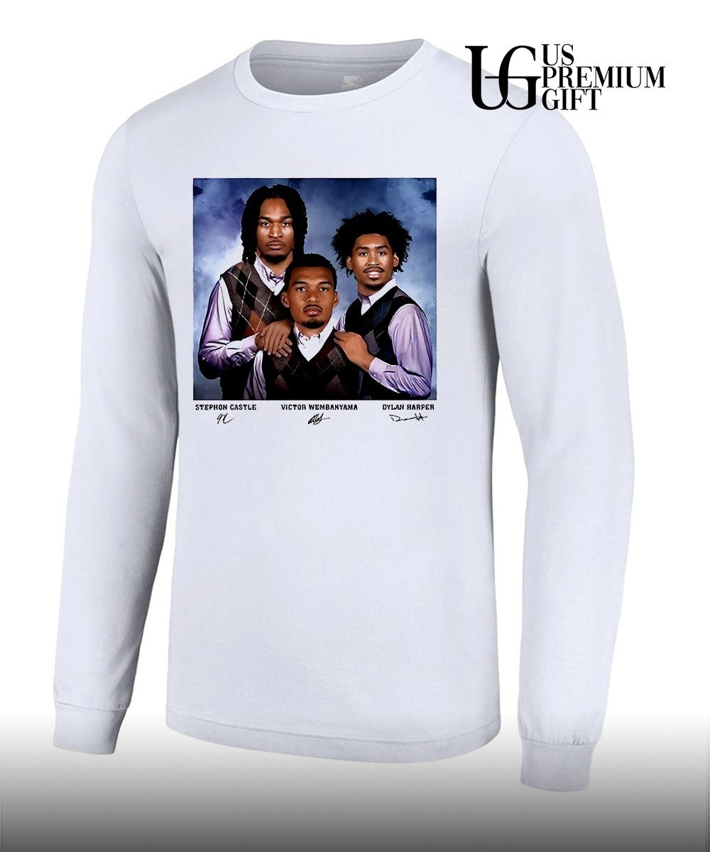 2026 Victor Wembanyama Dylan Harper and Stephon Castle San Antonio Spurs NBA Step Brothers signature shirt