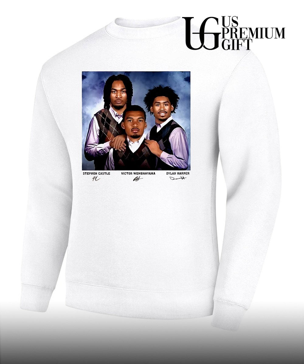 2026 Victor Wembanyama Dylan Harper and Stephon Castle San Antonio Spurs NBA Step Brothers signature shirt