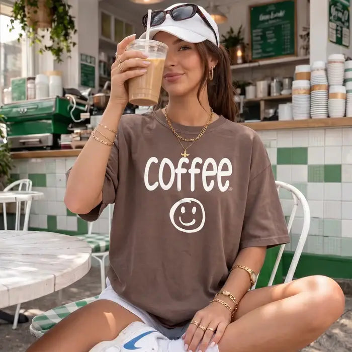 Coffee Smiley Graphic Tee