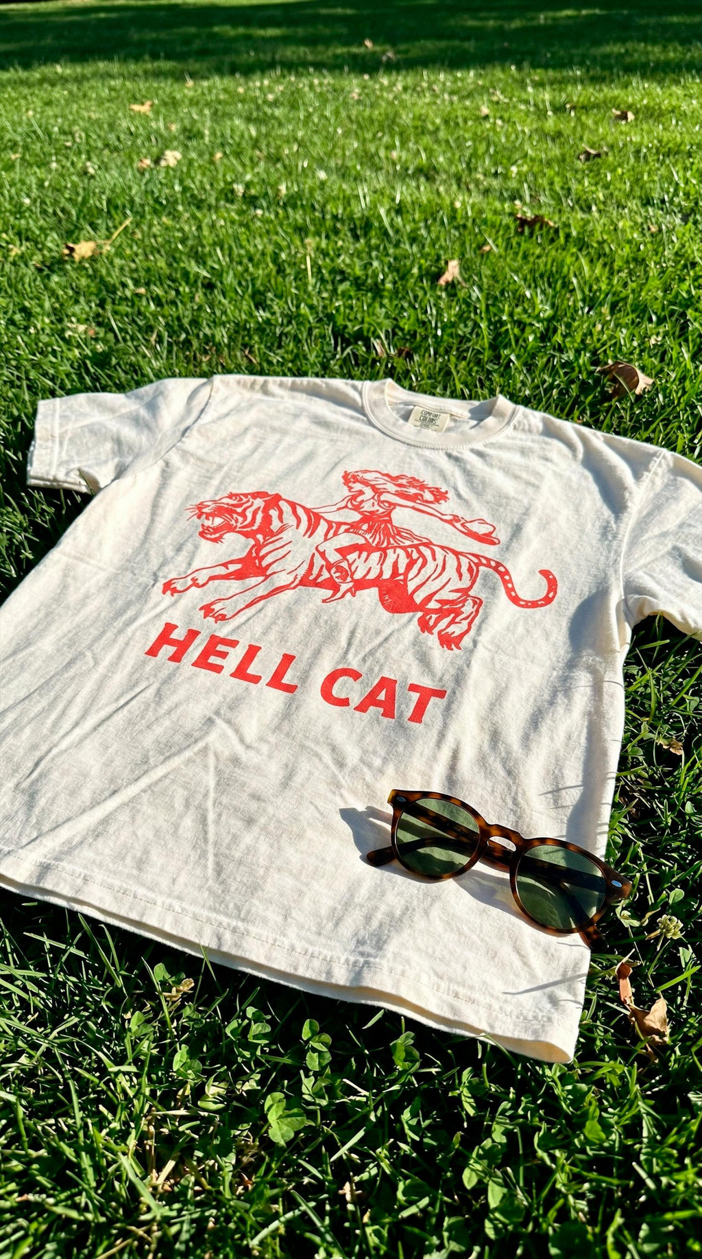 Vintage Cowgirl Hell Cat Retro Cowgirl Western Tee Tiger Him (5)