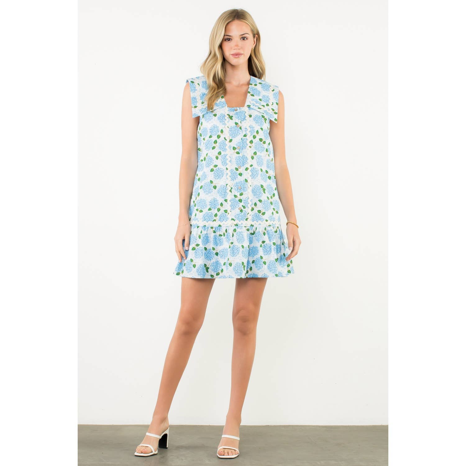 Sleeveless Flower Print Dress