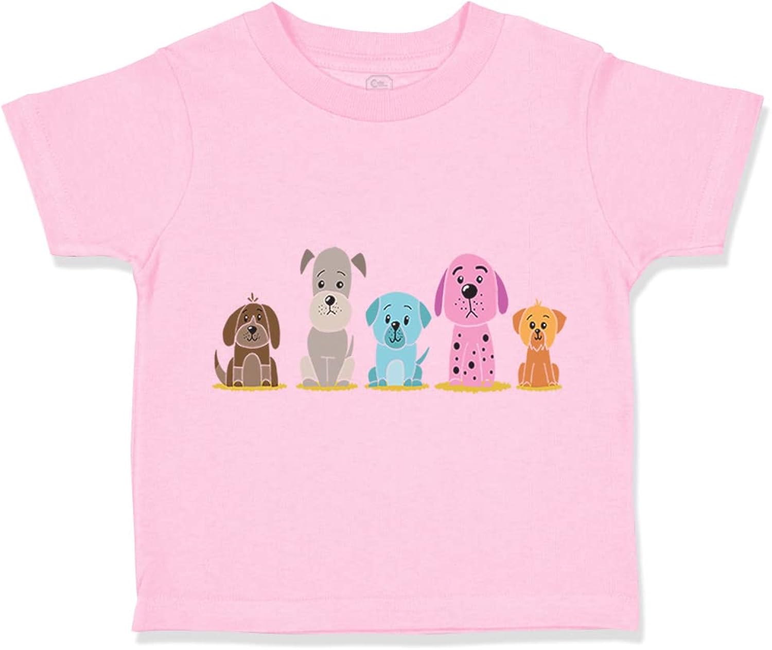 Toddler T-Shirt Dogs Dogs Puppy Family Dog Lover Pet Cotton Cute Boy & Girl Clothes Design Baby Funny Tee Soft Pink Design Only 24 Months