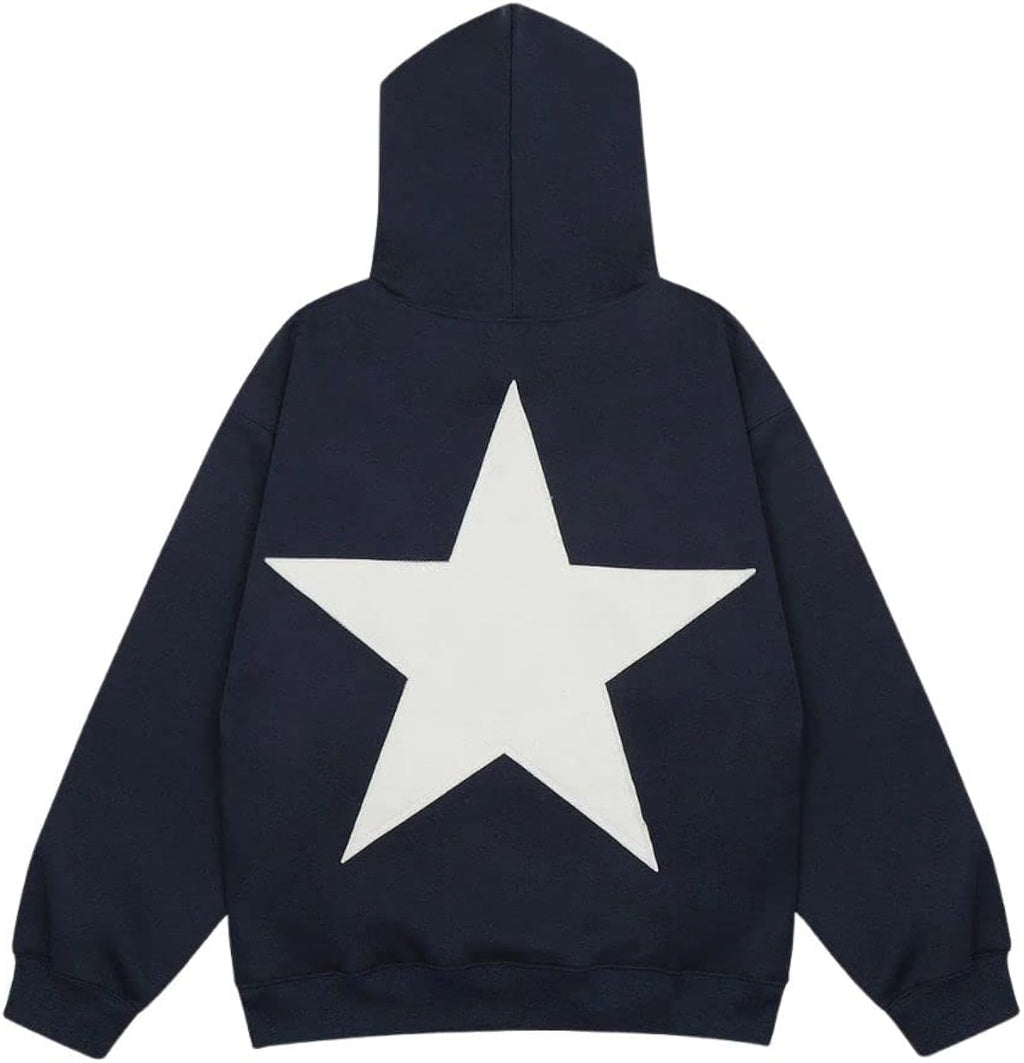 Star Hoodies Y2k Oversized Graphic Hoodies Aesthetic 90s Crewneck Sweatshirt Long Sleeve Pullover Tops