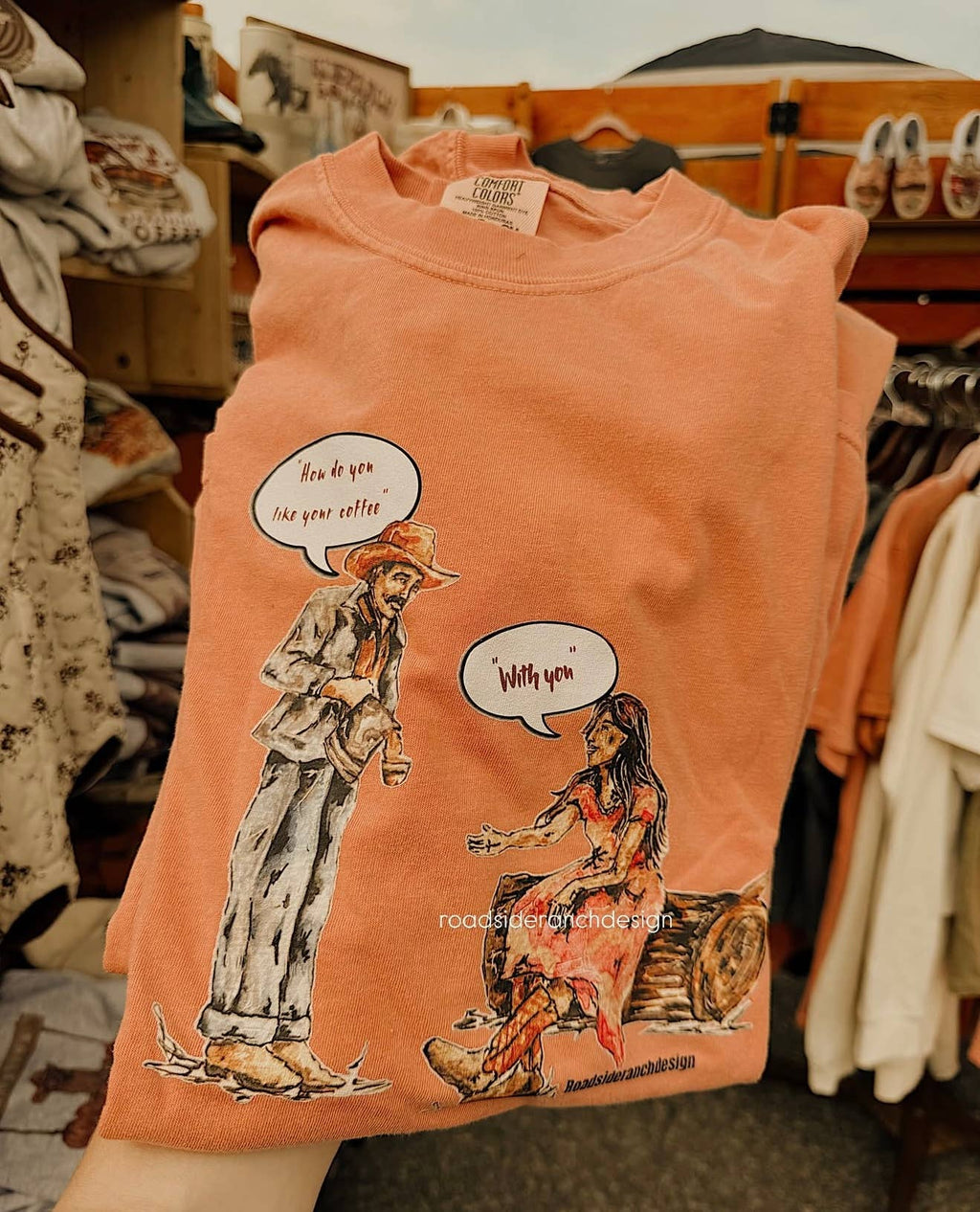 How Do You Like Your Coffee? Orange Comfort Colors Tee