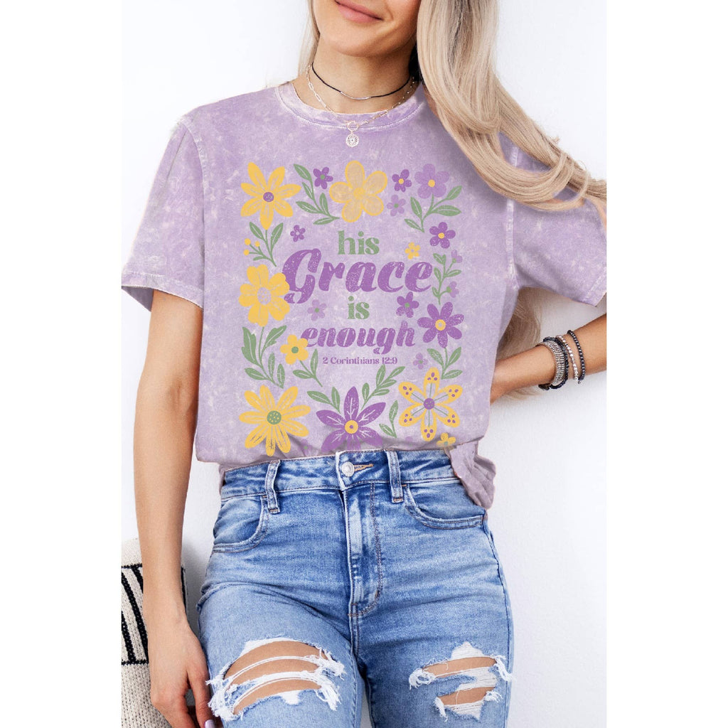 His Grace Is Enough Mineral Washed T Shirt