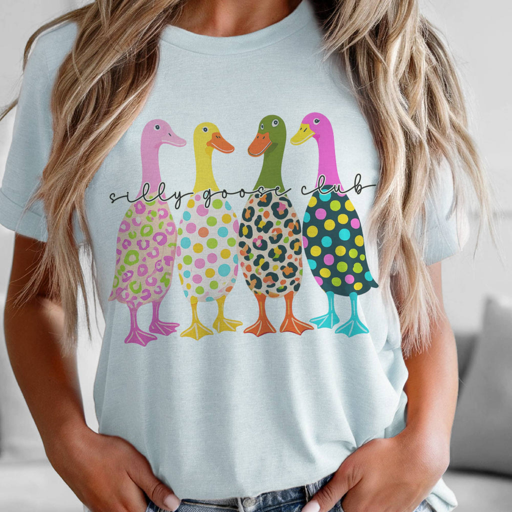 Preppy Silly Goose Club Funny Gift Vintage Graphic Tee