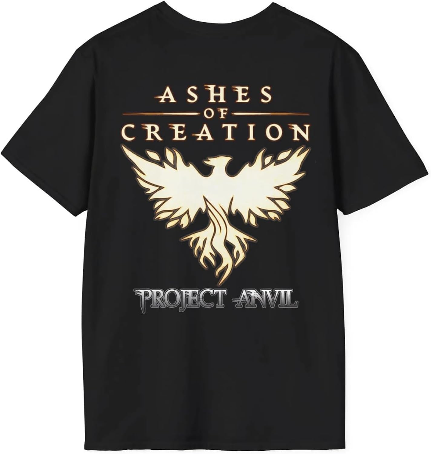 Ashes of Creation Black T-Shirt for Men, US Made Gamer Tee, Casual Fit RPG Shirt for DND and MMO Fans