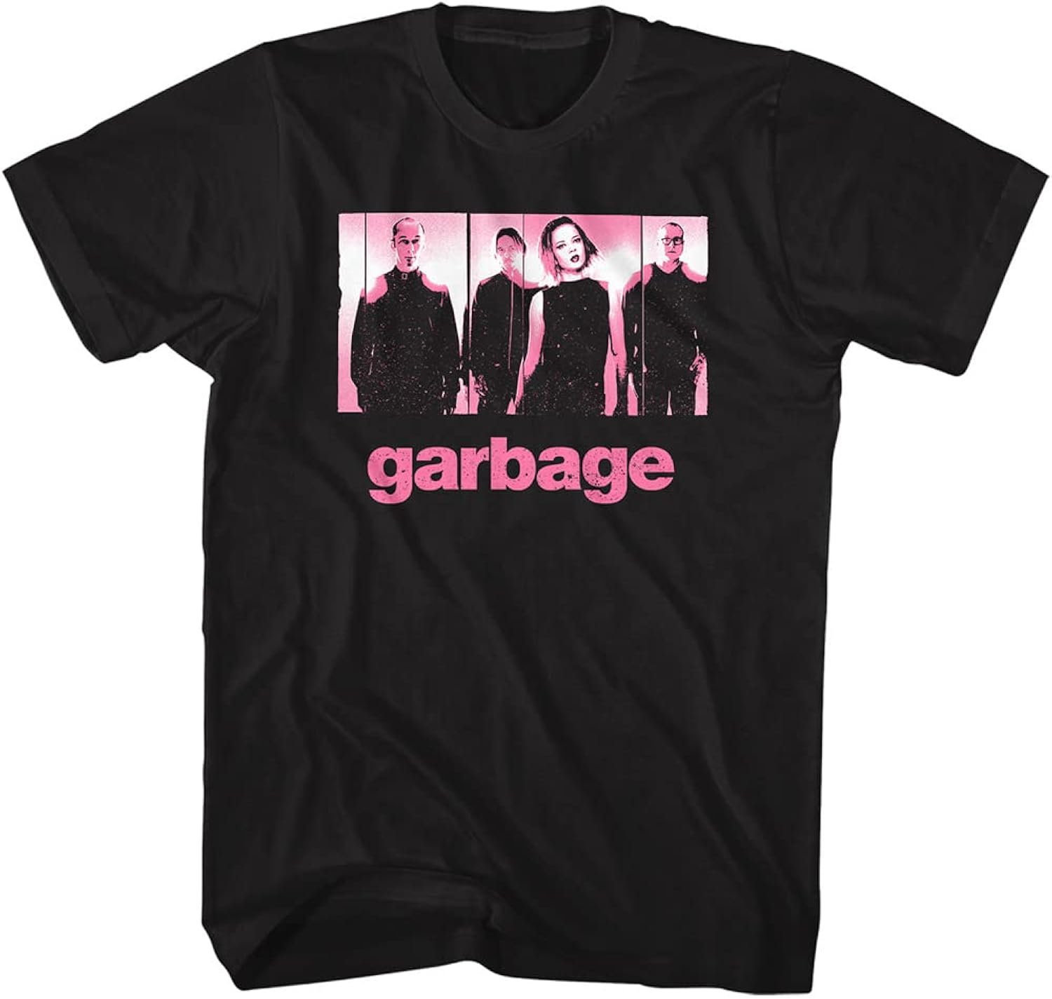 Garbage Rock Band Pink Offset Adult Short Sleeve T-Shirts 90s Music Tshirts Cool Graphic Tees