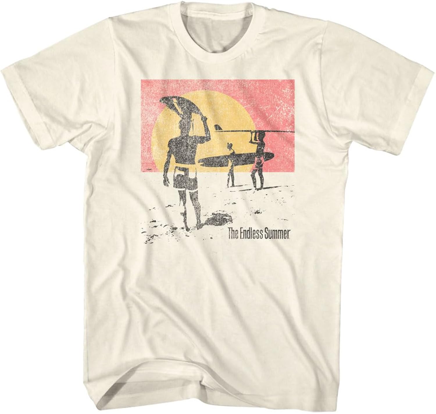 Bruce Brown Films The Endless Summer Surfers Adult Natural Short Sleeve T Shirt Vintage Style Graphic Tee
