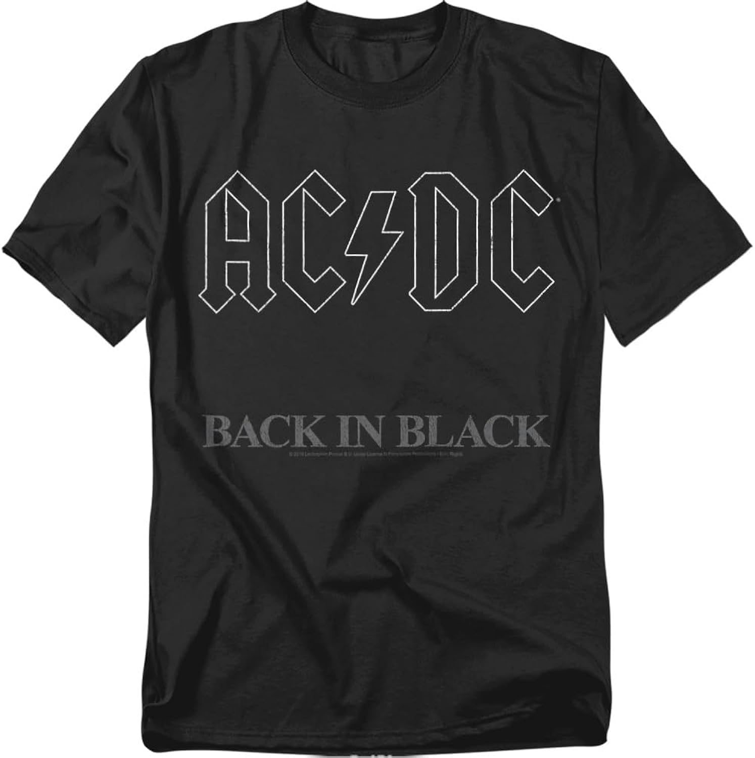 ACDC Back in Black Logo Rock Album T-Shirt,