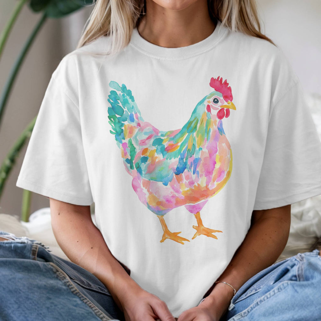 Chicken Preppy Country Rooster Farmers Market Graphic Tee