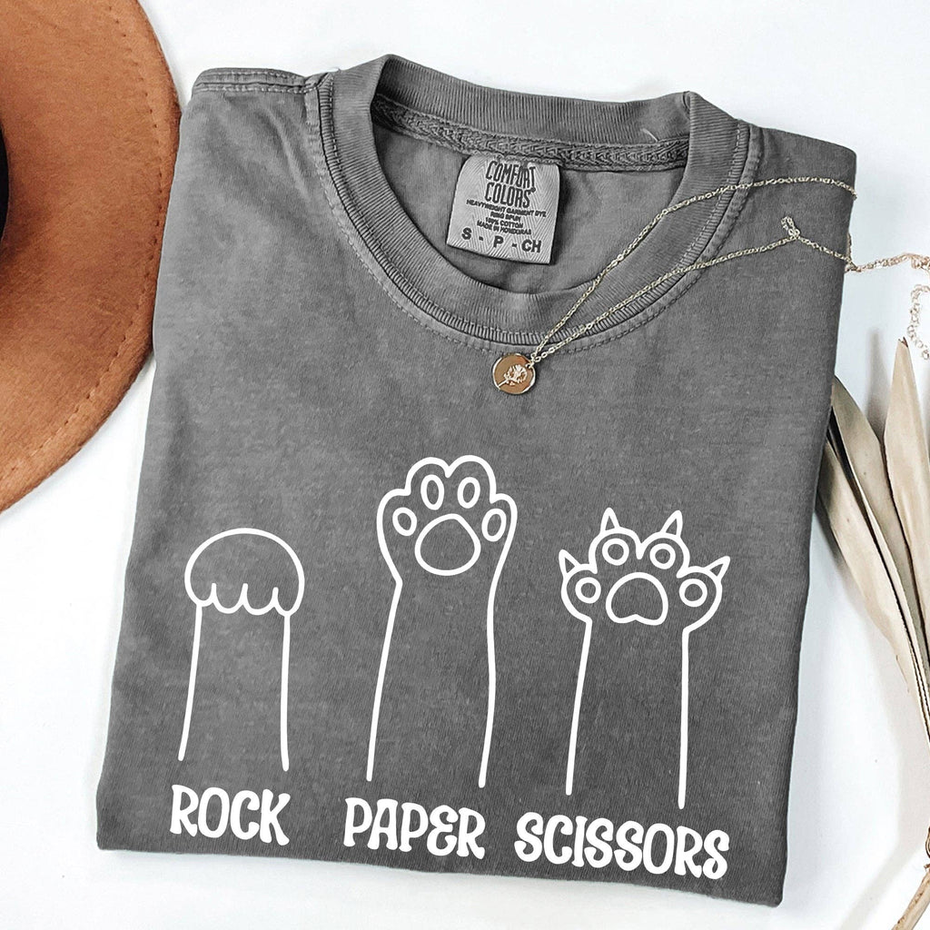 Rock, Paper, Scissors, Cat Mom, Cat Funny, Feline Pet Tshirt