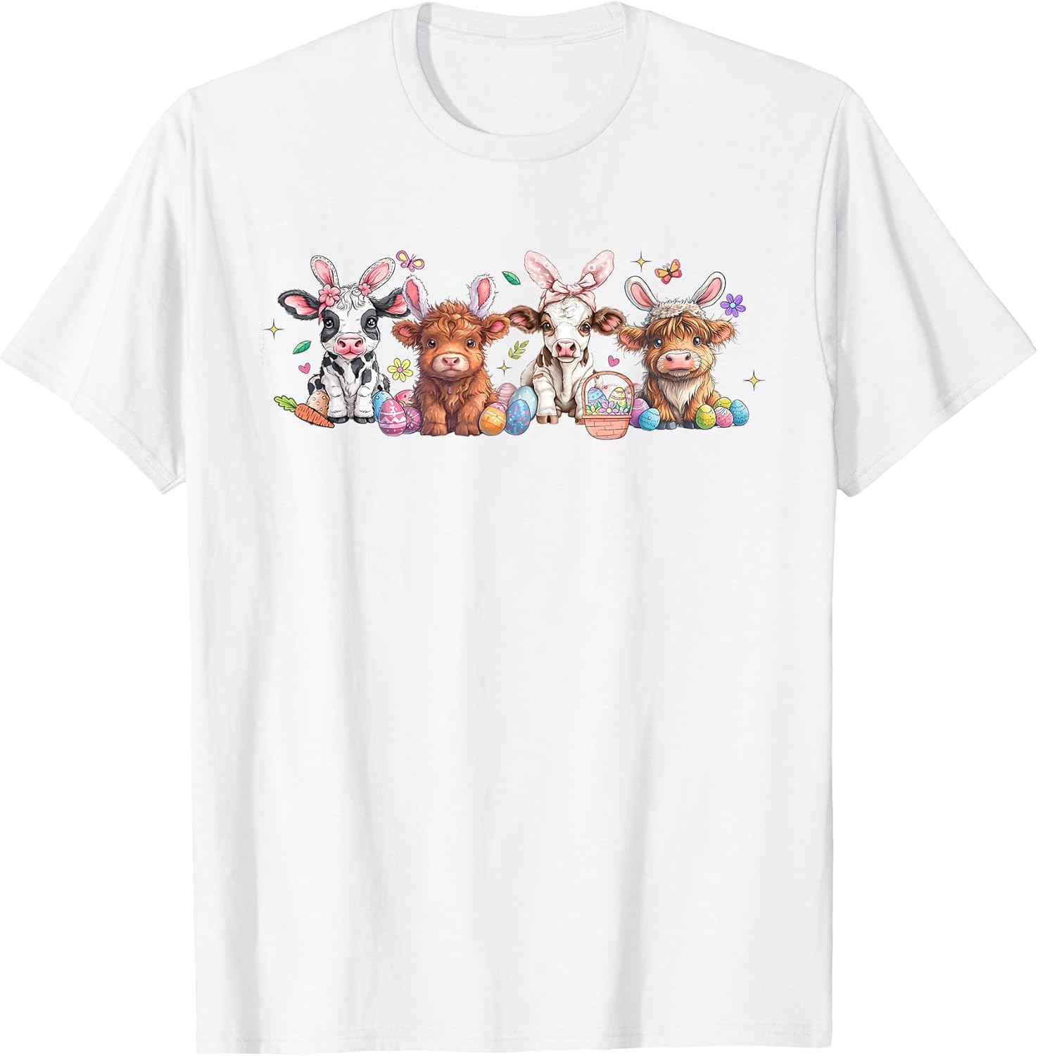 Highland Cow Easter Day Tee