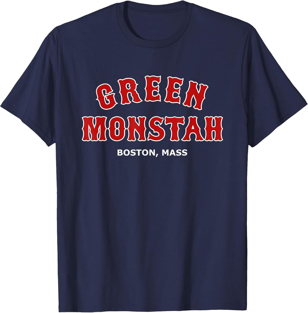 Green Monstah Funny Boston Mass New England Sports Gift T-Shirt