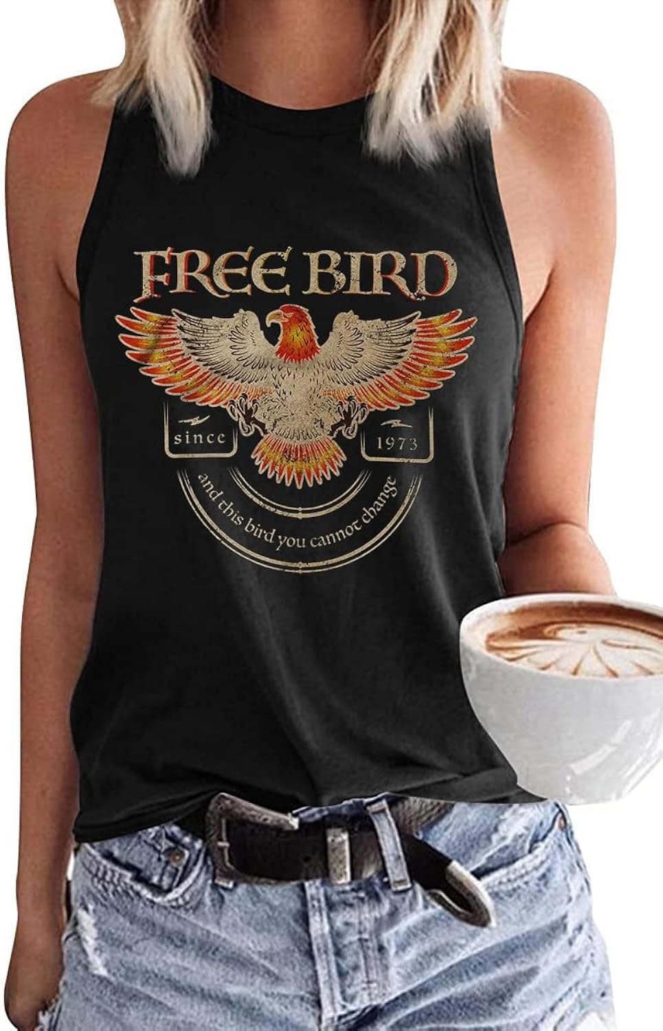 Women's Gradient Coconut Tree Tank Tops Summer Sleeveless V-Neck Button Down Henley Shirt