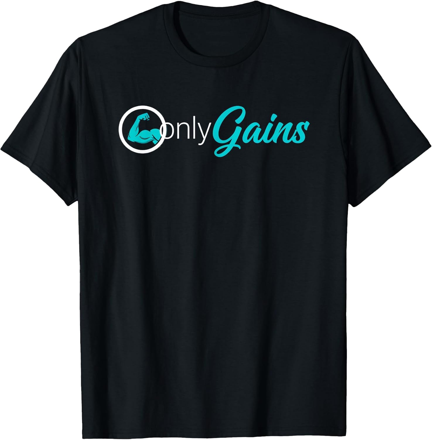 Onlygains Fitness Muscle Logo Wellness Workout Motivation T-Shirt
