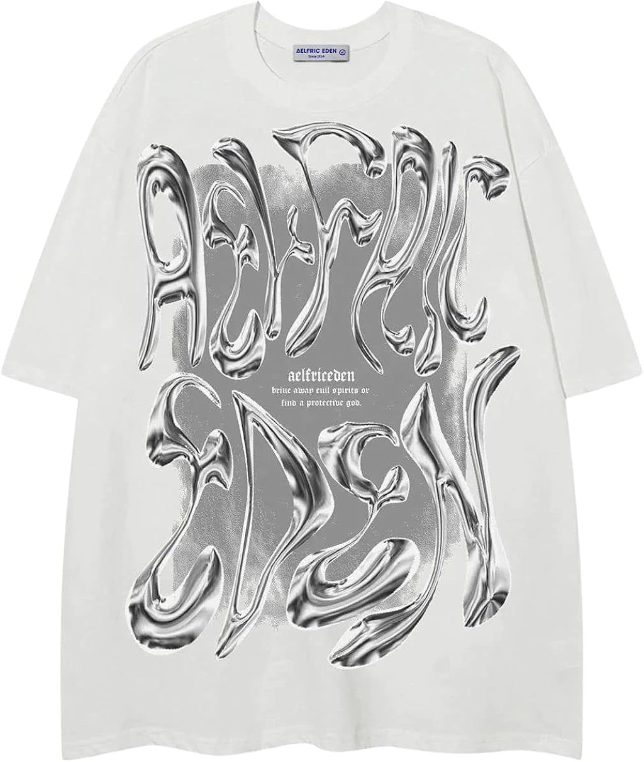 Metalic Graphic Tees Men Y2k Oversized T Shirts Women Vintage Tees Unisex Summer Tops