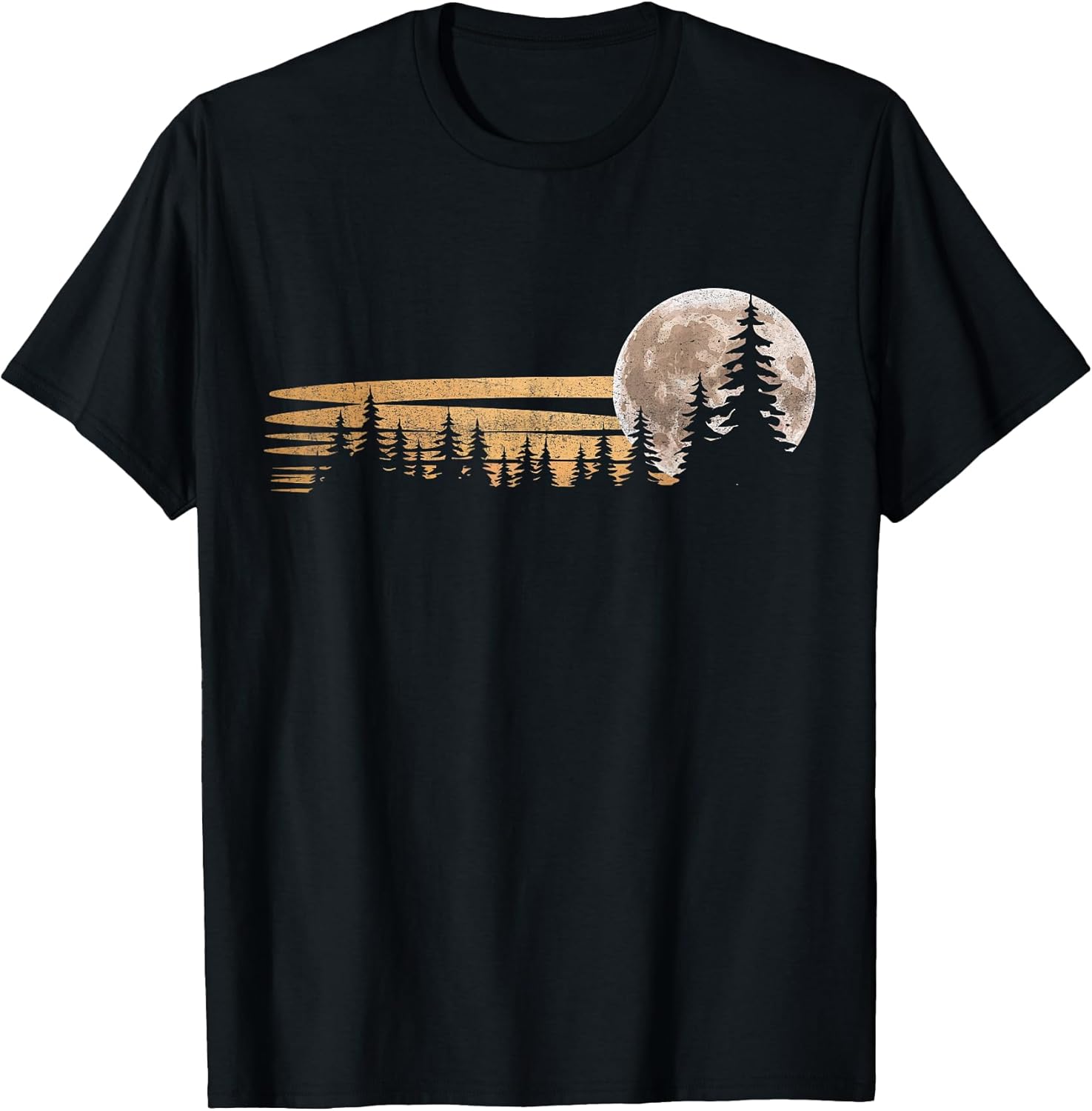 Retro Moon Forest Nature Art
