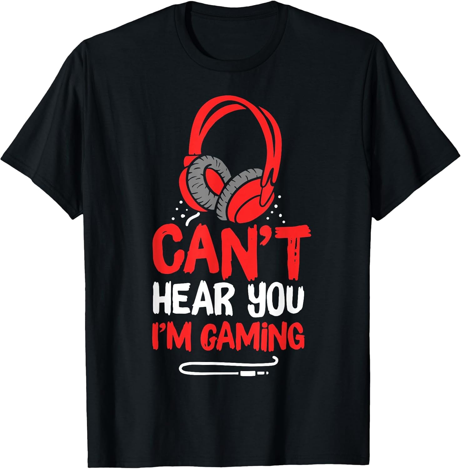Unisex-Kids Black Gaming T-Shirt