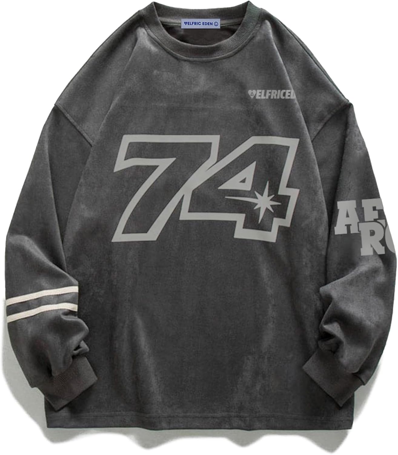 Oversized Crewneck Sweatshirts for Men Vintage Graphic Pullover Loose Fit Streetwear Long Sleeve Top