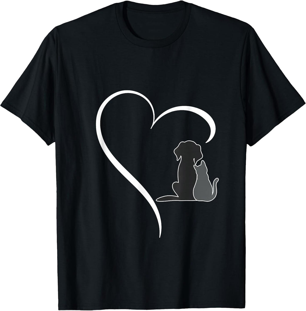 Dog and Cat Heart Pet Lover T-Shirt