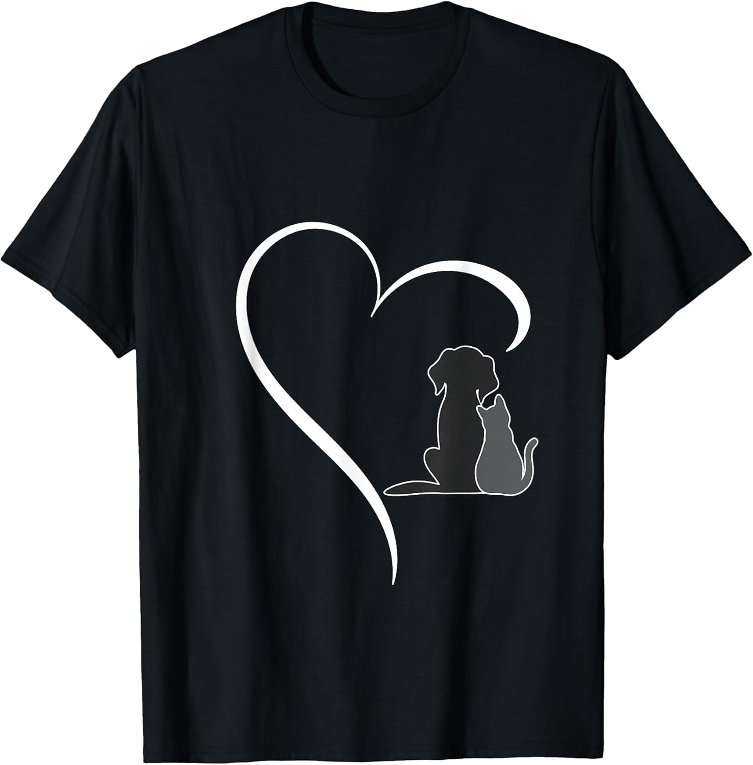 Dog and Cat Heart Pet Lover T-Shirt