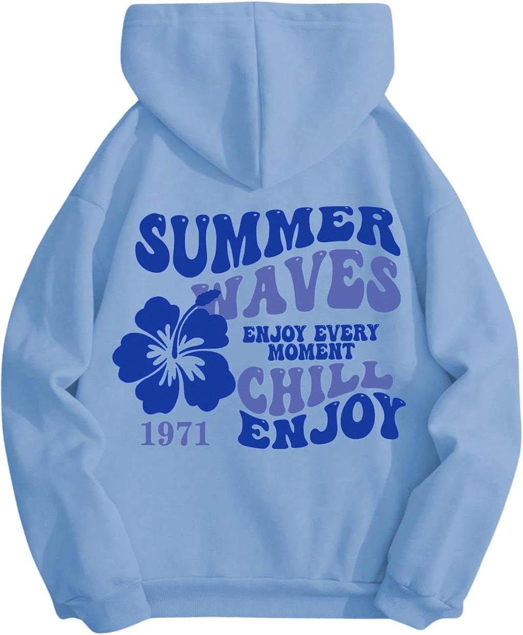 Womens Sweatshirt Graphic Hoodies Letter Print Casual Long Sleeve Drawstring Pullover Tops with Pocket