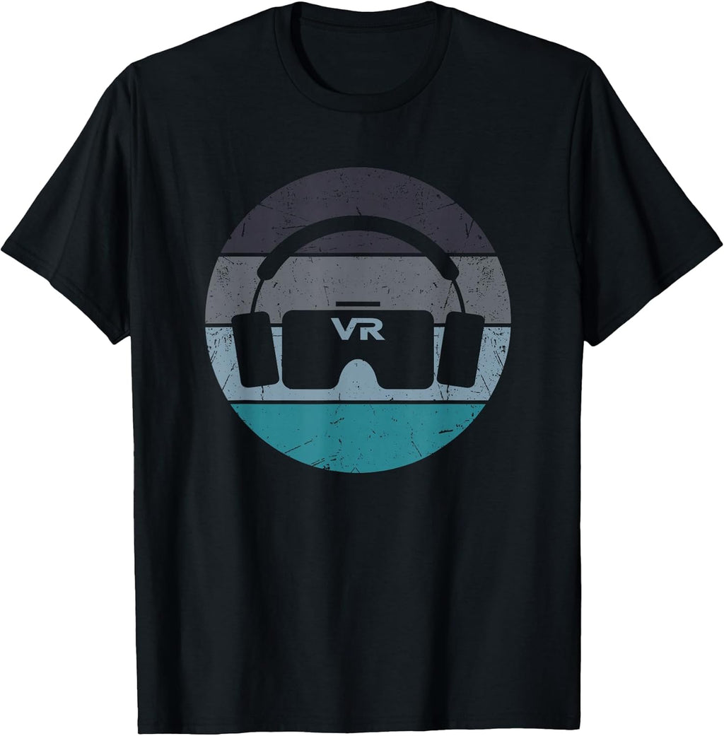 Funny VR Gamer Vintage Retro Video Games for Boys Men Gaming T-Shirt