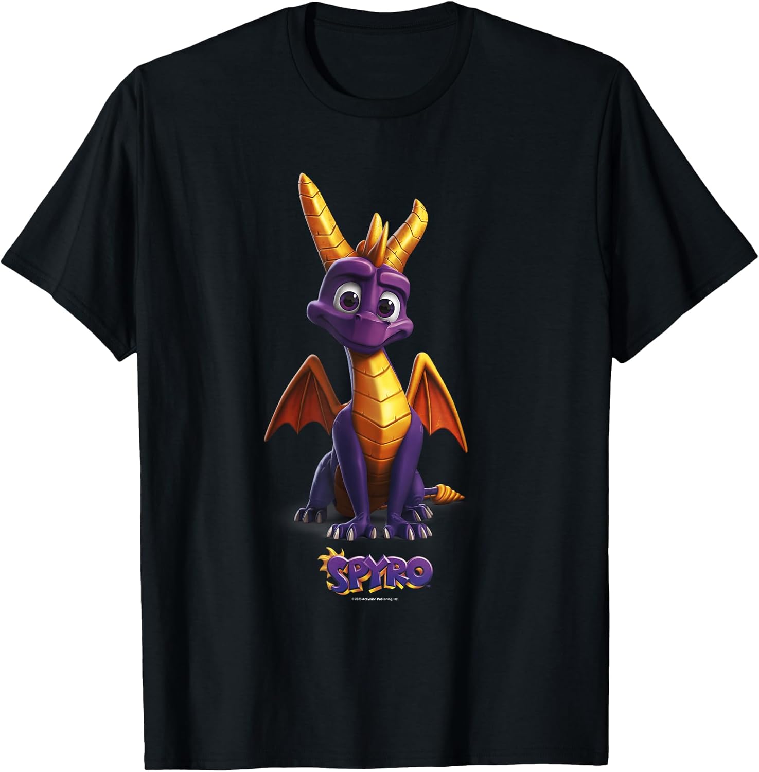Adorable Purple Dragon Retro Video Game Icon T-Shirt