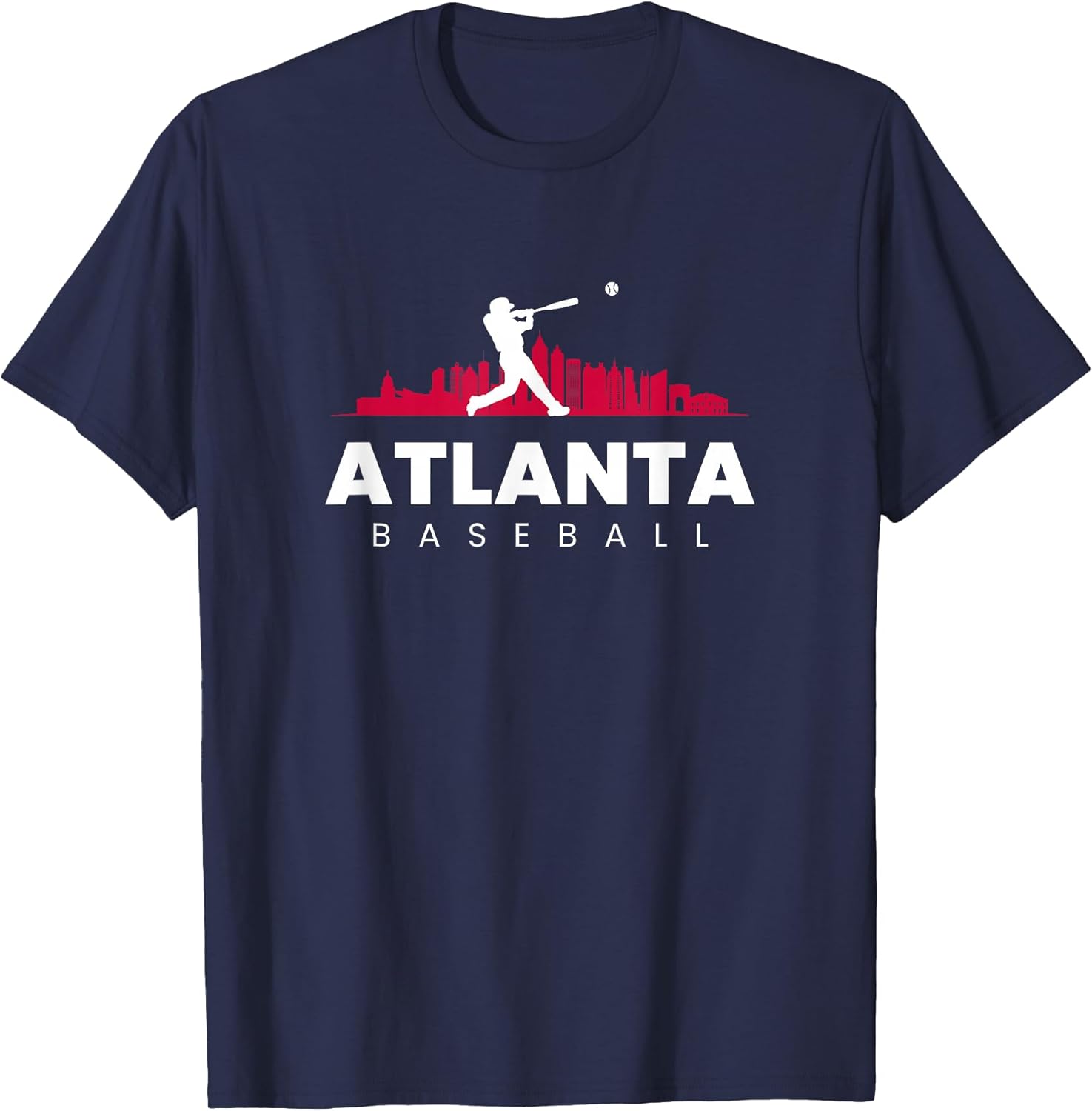 Atlanta Baseball Vintage Minimalist Retro Baseball Lover T-Shirt