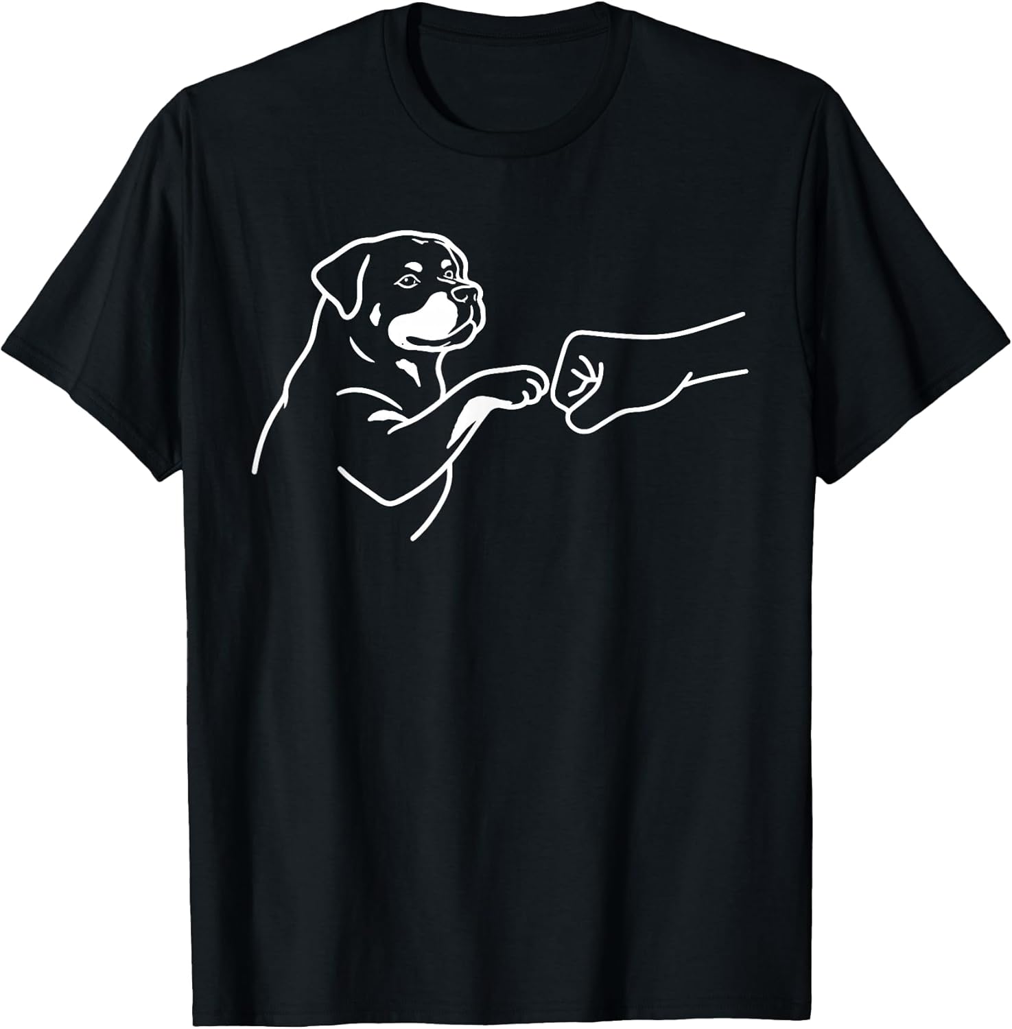 Rottweiler Punch Hand Friendship Fist Bump Dog Lover Rottie T-Shirt