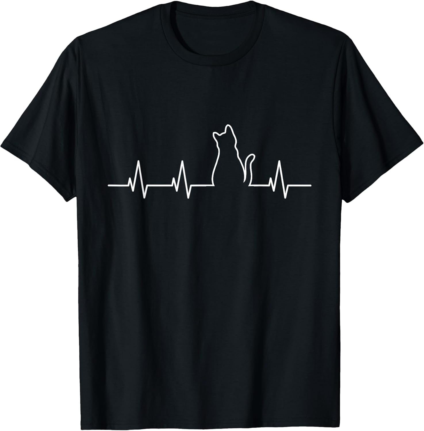 Cat Heartbeat Men Women Girls Kids T-Shirt