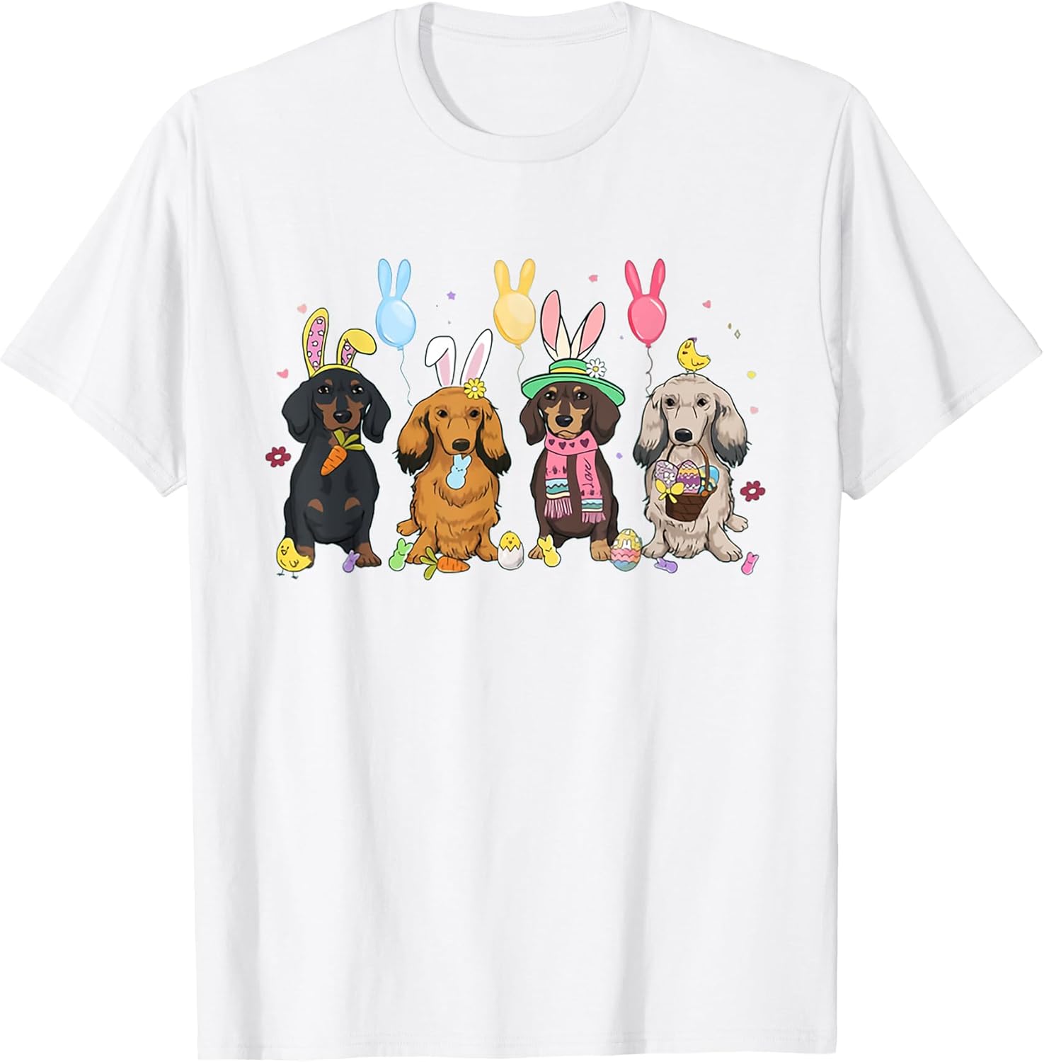 Women Dachshund Dog Lover Easter Day Dog Mom Dog Mama T-Shirt