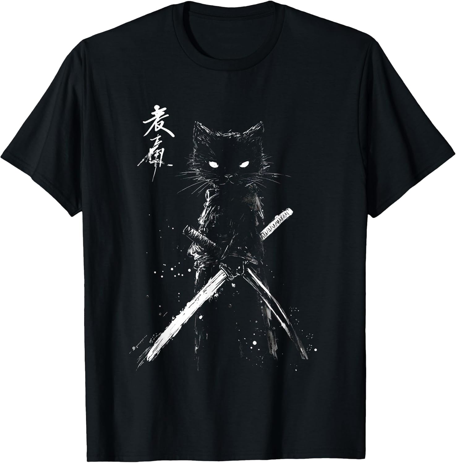 Samurai Cat Ukiyo-e Art Vintage Japanese Warrior Aesthetic T-Shirt
