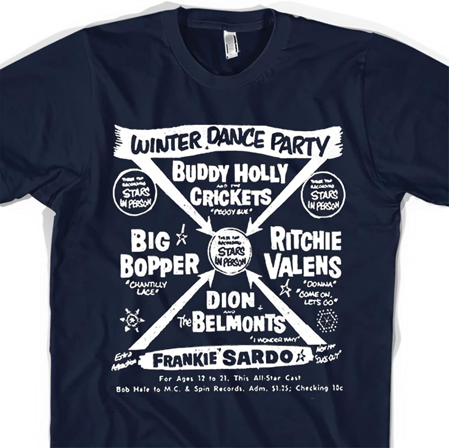 Winter Dance Party TShirt - oldies music lover gift, old rock band t-shirt, 50s 60s vintage