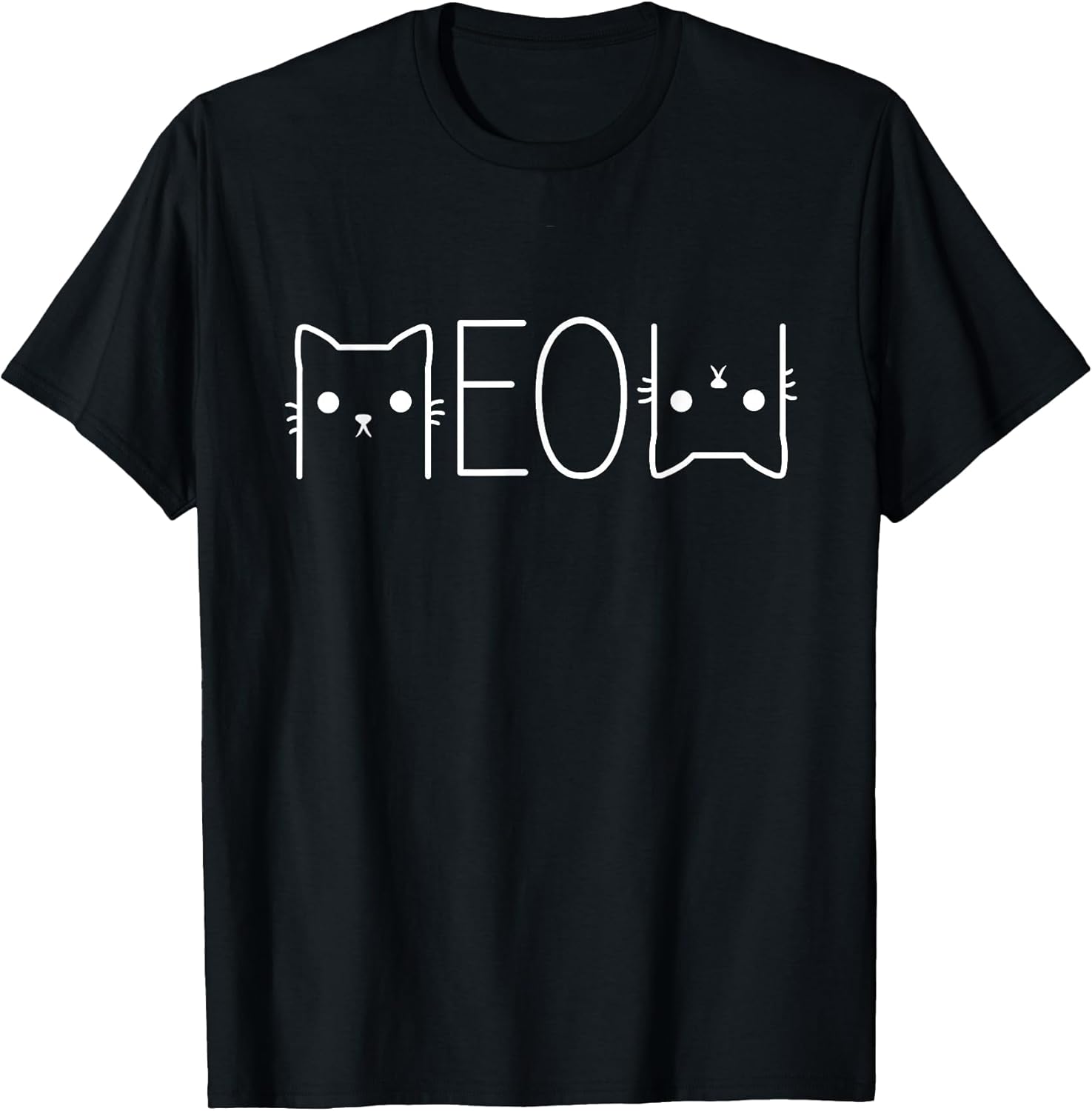 Funny Meow Graphic Merch Casual Cat Lover Cute Cat Meme T-Shirt