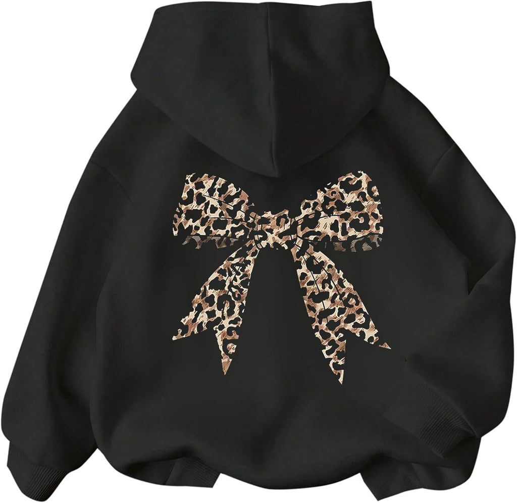 Girls Long Sleeve Hooded Sweatshirt Thick Graphic Hoodie Cute Pullovers Tops