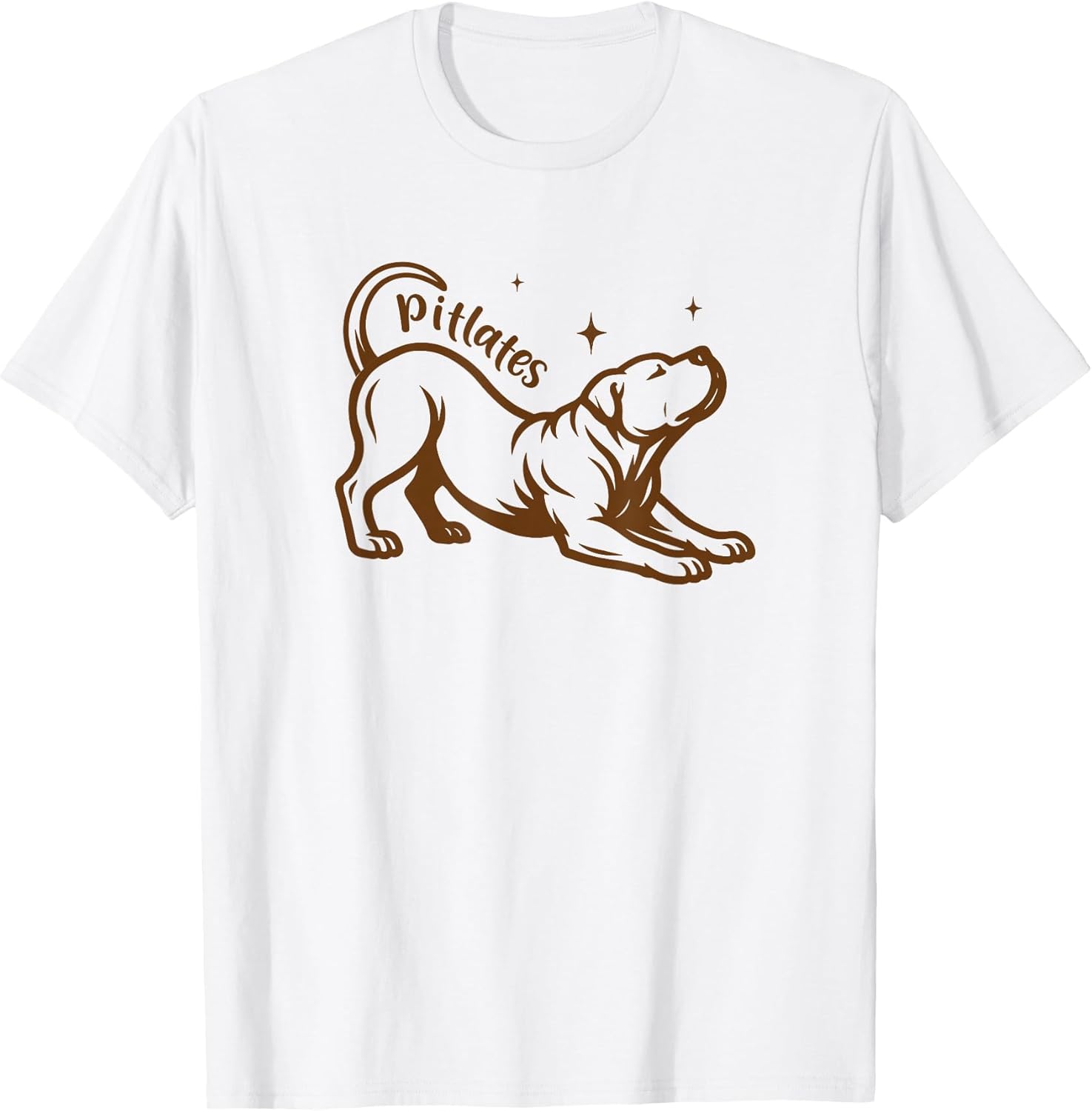 Pilates Pitbull Dog Lover Stretching Workout Fitness Pitlate T-Shirt