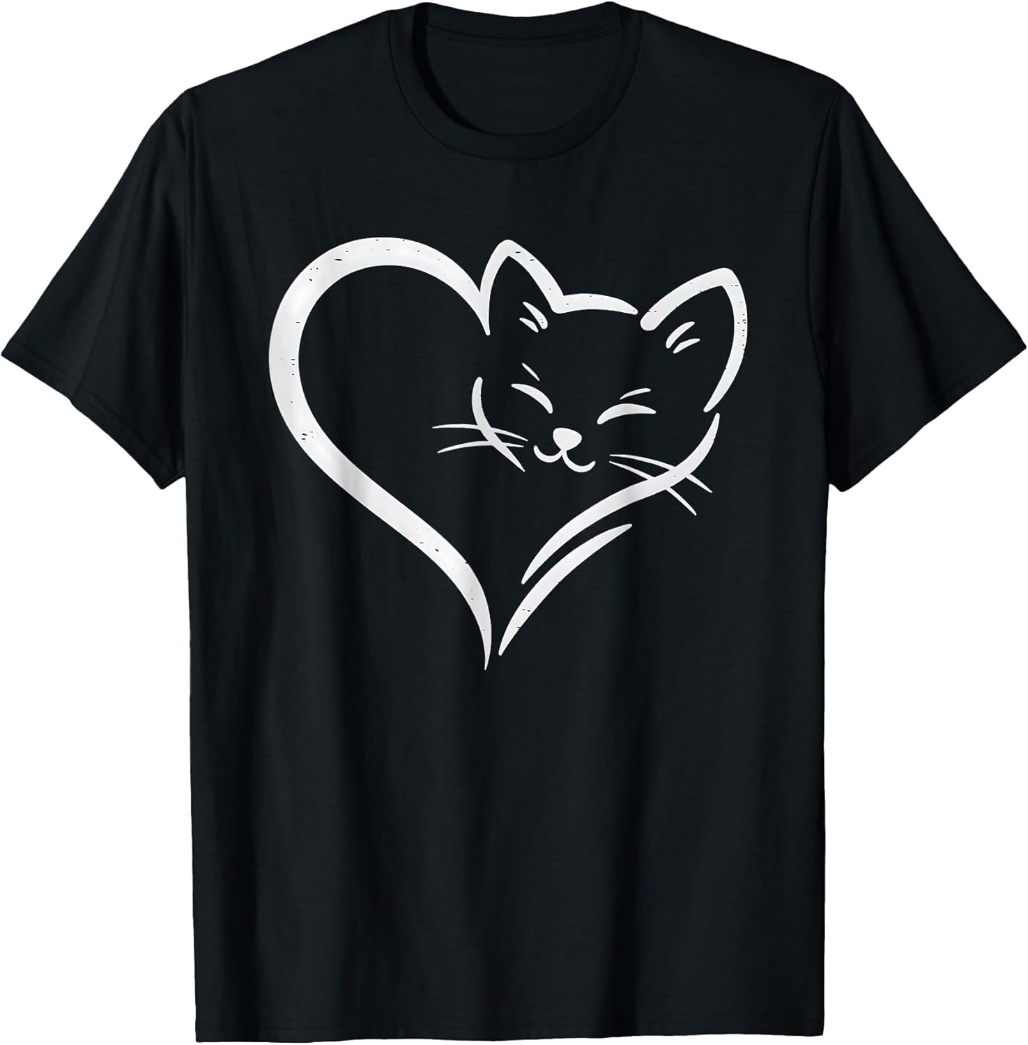 Cute Cat Heart - Cute Heart Cat Mom Women Girls Kids T-Shirt