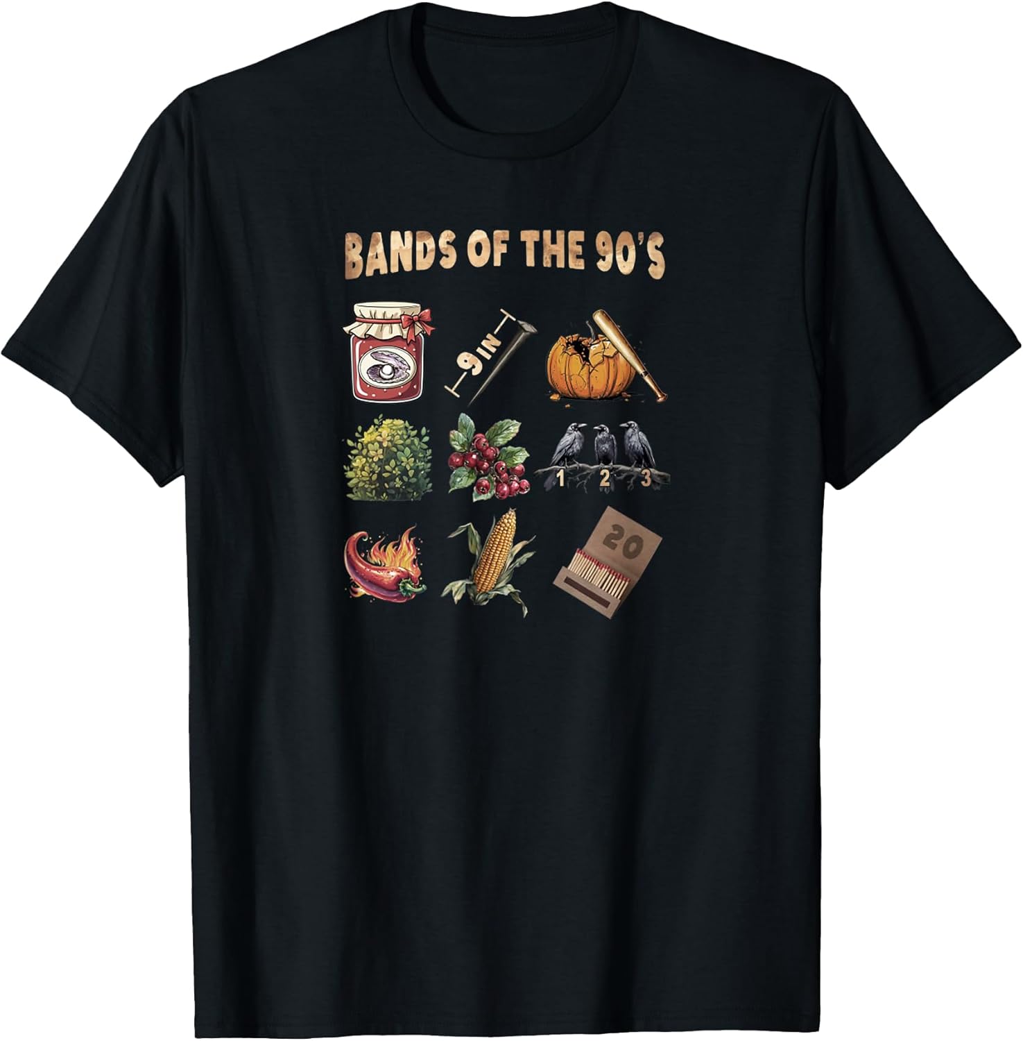 Vintage Style Design Popular Music Bands of The 90's Band T-Shirt