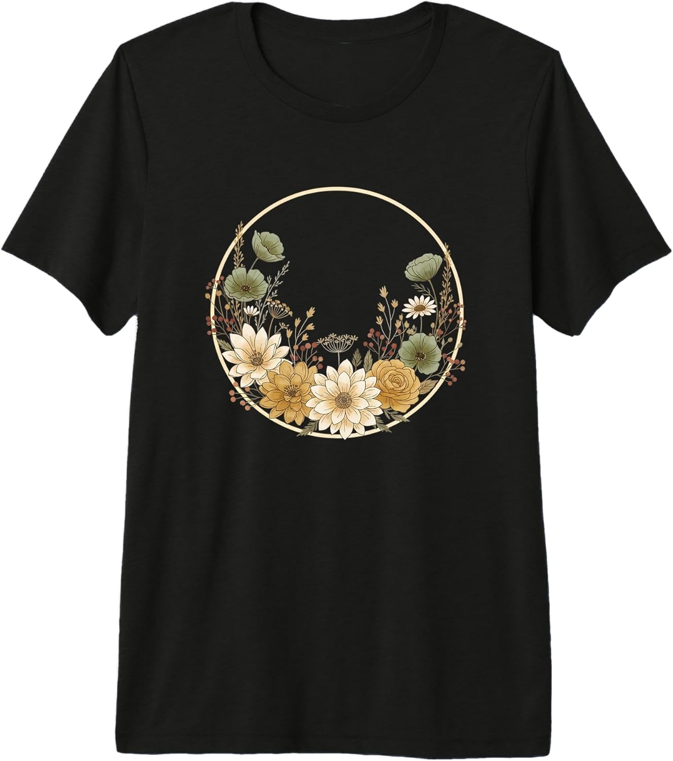 Wildflower Floral Nature Outdoors Botanical Wreath