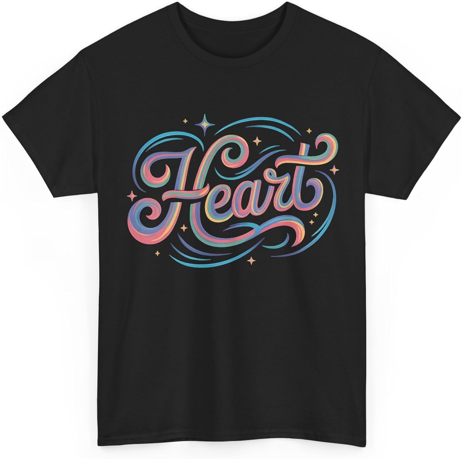 Heart Band Tshirt for Women Retro American Tour Graphic Tee Classic Music Concert Style Top
