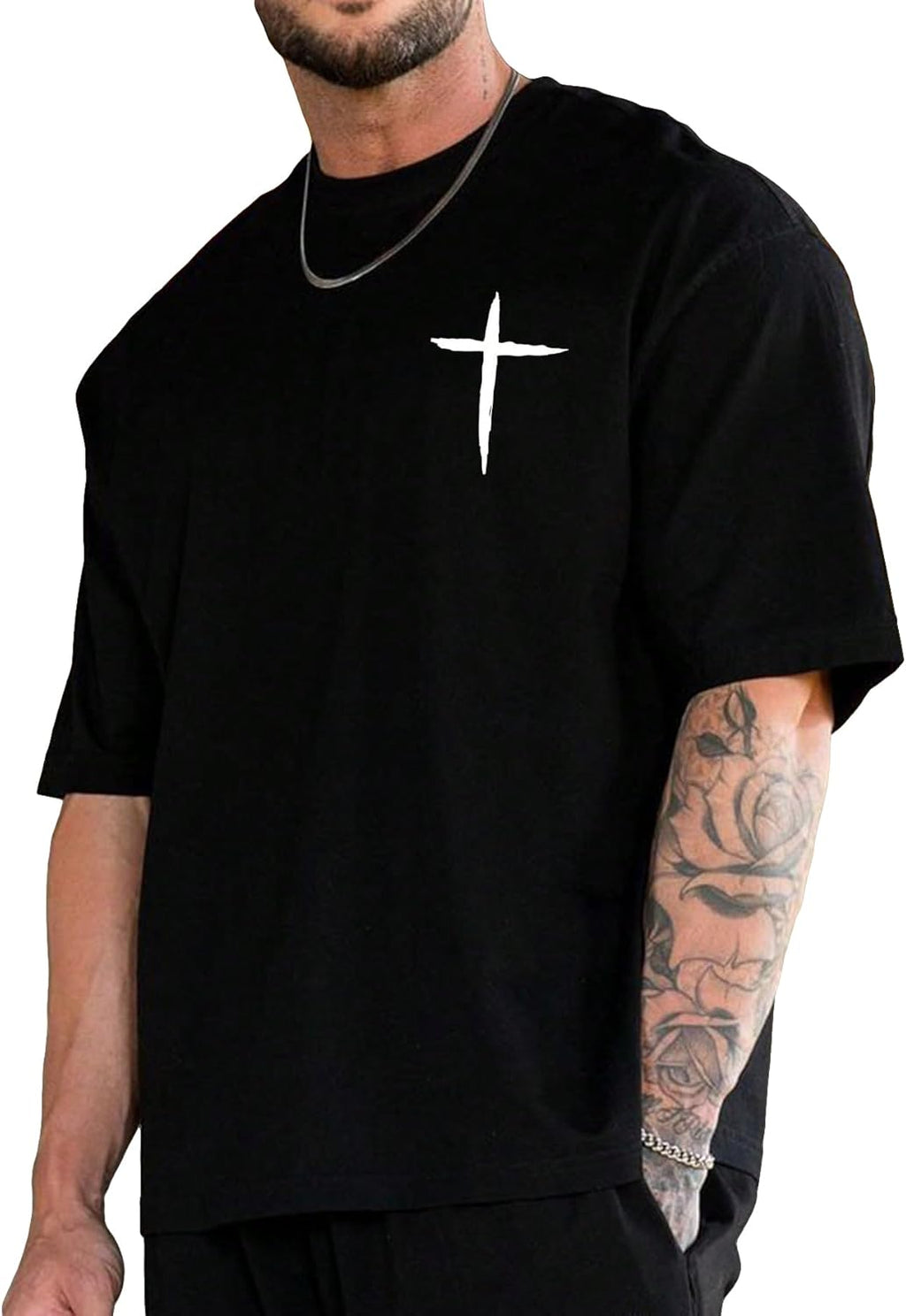 Men's Plus Size Graphic Print Round Neck Tee Short Sleeve Regular Fit Pullover T Shirt Streetwear
