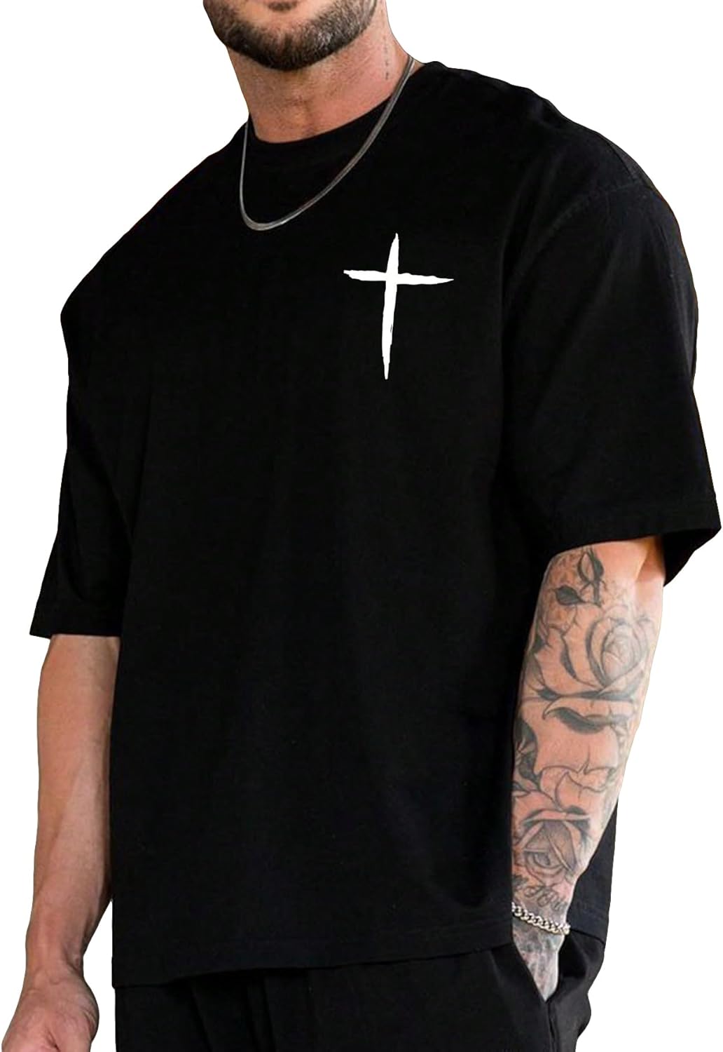 Men's Plus Size Graphic Print Round Neck Tee Short Sleeve Regular Fit Pullover T Shirt Streetwear