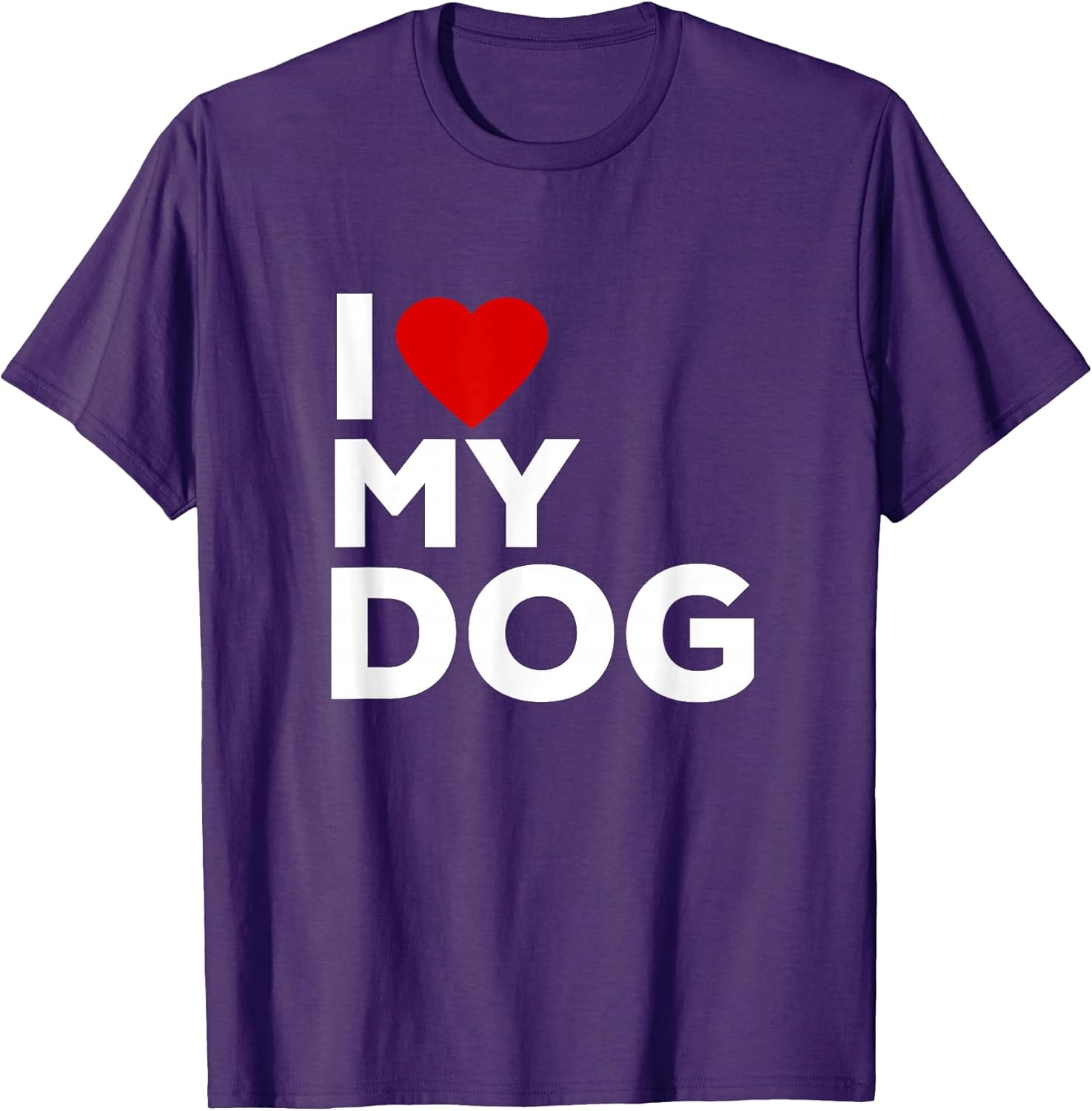 I Love My Dog Tshirt for Dog Lovers with Heart T-Shirt for Men Women Girls Kids