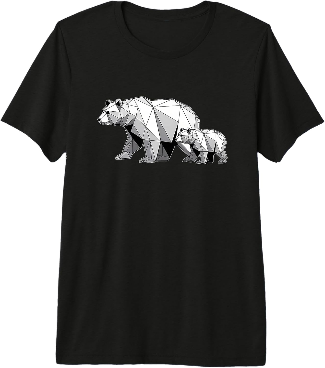 Geometric Bear Art Mother Father Parents Apparel