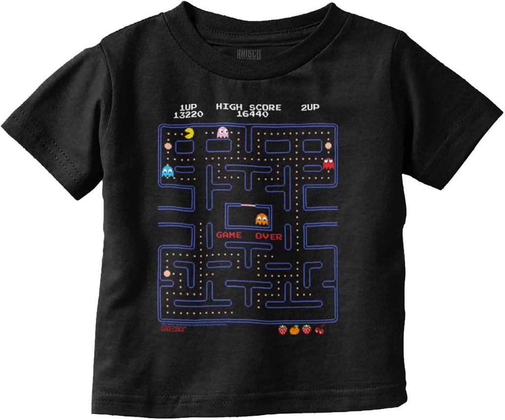 Pacman Game Over Retro Video Gaming Toddler Boy Girl T Shirt